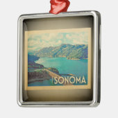 Sonoma California Silbernes Ornament (Links)