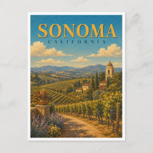Sonoma California Weinland GeoSaga Postkarte