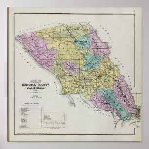 Sonoma County, Kalifornien 19 Poster