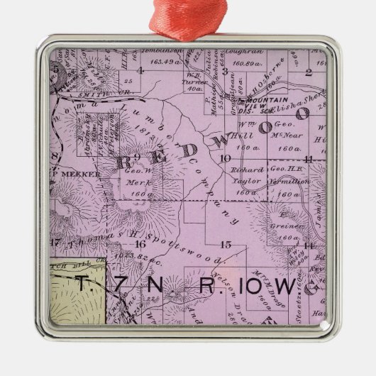 Sonoma County, Kalifornien 8 Silbernes Ornament (Vorne)