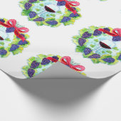 Sonoma County Weintraube-WeihnachtsKranz Geschenkpapier (Ecke)