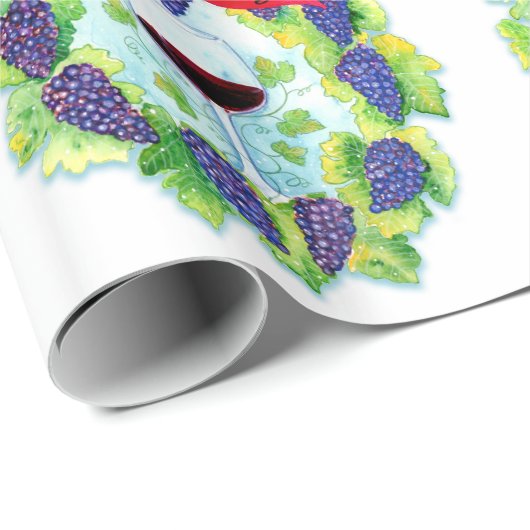 Sonoma County Weintraube-WeihnachtsKranz Geschenkpapier (Rolleneckpunkt)