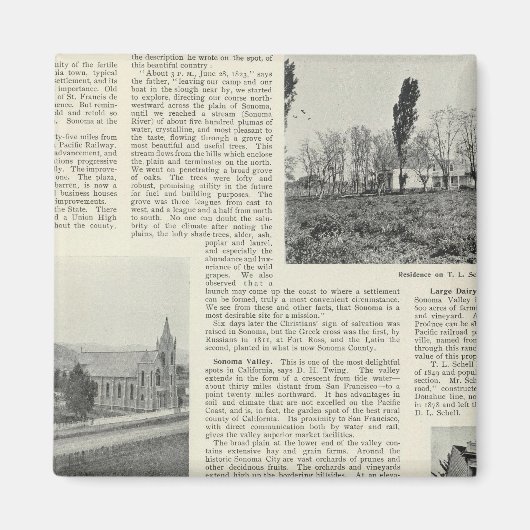 Sonoma, Kalifornien Magnet (Vorne)