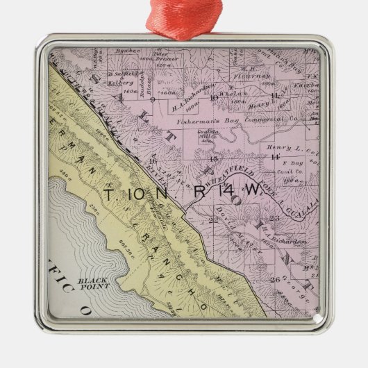 Sonoma Landkreis, Kalifornien 34 Silbernes Ornament (Vorne)