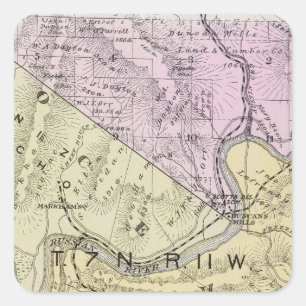 Sonoma Landkreis, Kalifornien 8 Quadratischer Aufkleber