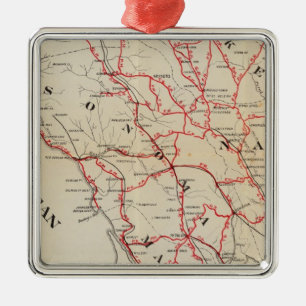 Sonoma, Marin, Lake und Napa-Landkreis Ornament Aus Metall