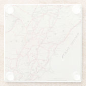 Sonoma, Marin, See und Napa Landkreise Glasuntersetzer (Rückseite)