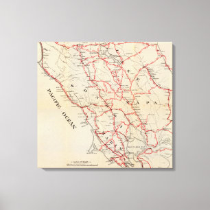 Sonoma, Marin, See und Napa Landkreise Leinwanddruck