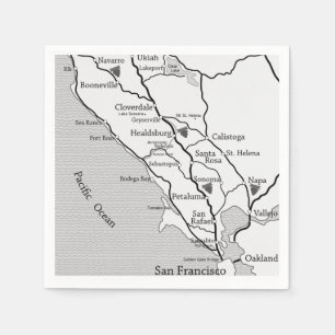 Sonoma / Napa Weingegend Serviette