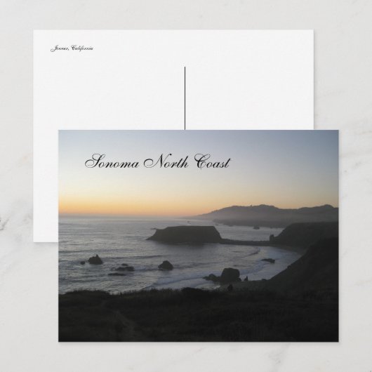 Sonoma Nordküste Postkarte (Vorne/Hinten)