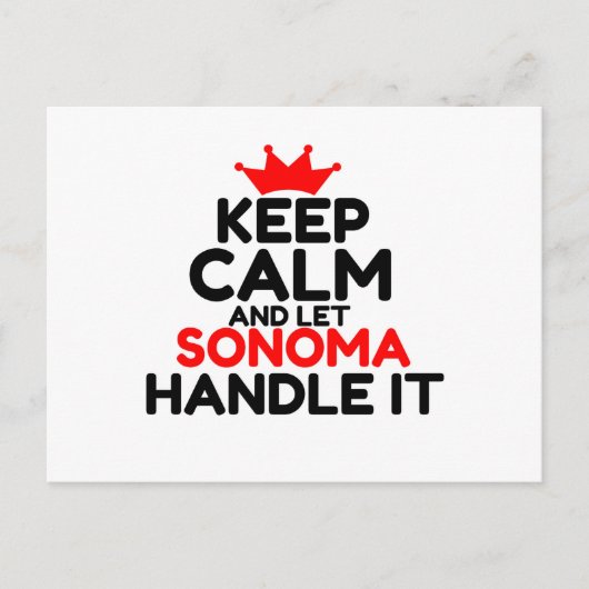 SONOMA POSTKARTE (Vorderseite)