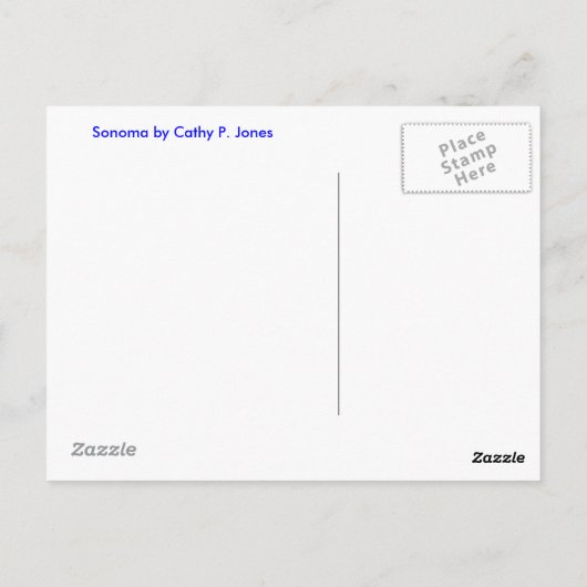 Sonoma Postkarte (Rückseite)