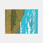 Sonoma Valley California Art Vintag Fleecedecke (Vorderseite (Horizontal))