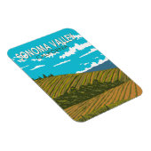 Sonoma Valley California Art Vintag Magnet (Rechte Seite)