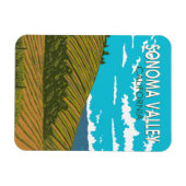Sonoma Valley California Art Vintag Magnet (Horizontal)