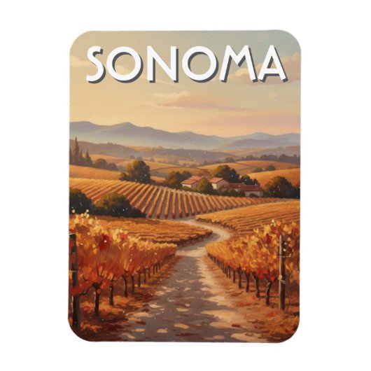 Sonoma Valley California Reise Magnet (Vertikal)