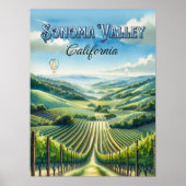 Sonoma Valley California Weinland Poster (Vorne)