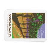 Sonoma Valley California Weinroute Vintag Magnet (Horizontal)