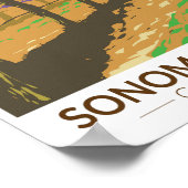 Sonoma Valley California Weinroute Vintag Poster (Ecke)