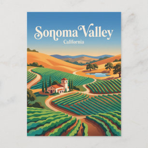 Sonoma Valley Kalifornien Postkarte