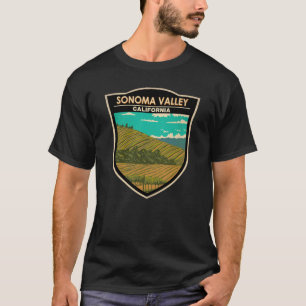 Sonoma Valley Kalifornien Reise Kunst Vintage T-Shirt