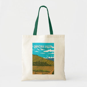 Sonoma Valley Kalifornien Reise Kunst Vintage Tragetasche