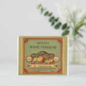 Sonoma Vinegar, Vintages Werbezeichen Postkarte (Stehend Vorderseite)
