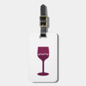 Sonoma-Weinglas-Gepäckanhänger Gepäckanhänger (Vorderseite vertikal)