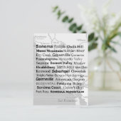 Sonoma-Weinland Postkarte (Stehend Vorderseite)