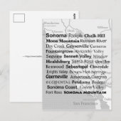 Sonoma-Weinland Postkarte (Vorne/Hinten)