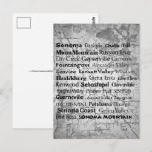 Sonoma-Weinland Postkarte (Vorne/Hinten)