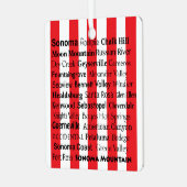 Sonoma Wine AVAs Ornament Aus Metall (Vorderseite links)