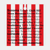 Sonoma Wine AVAs Ornament Aus Metall (Rückseite)