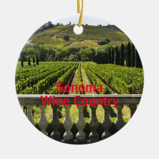 Sonoma Wine Country Christmas Ornament (Vorne)