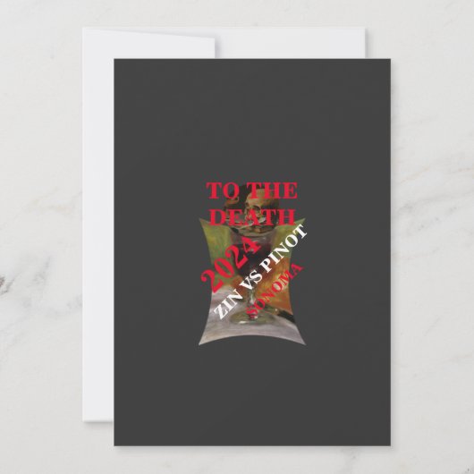 SONOMA WINE KAMPF CIRCUIT ZINFANDEL VS PINOT EINLADUNG (Rückseite)