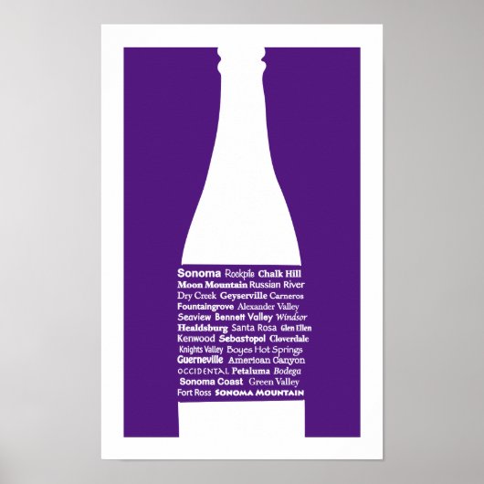 Sonoma Wine Lila Print Poster (Vorne)