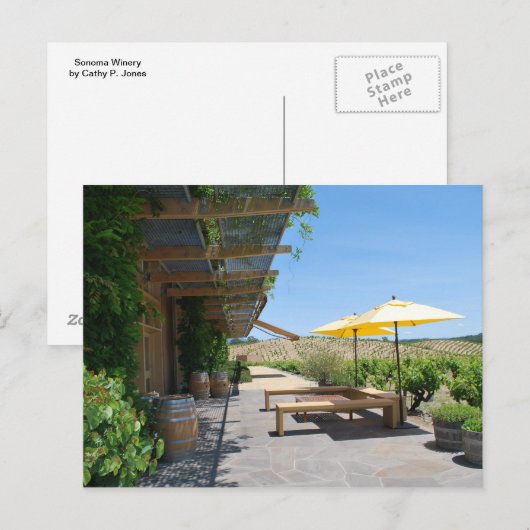 Sonoma Winery Postkarte (Vorne/Hinten)