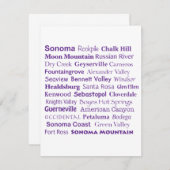 Sonoma Wines Flat Note Card Mitteilungskarte (Vorne/Hinten)