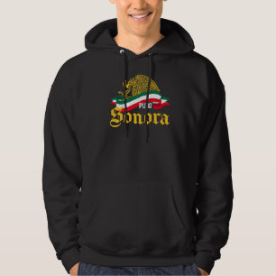 Sonora Mexico Puro Sonora Gelber Adlerflagge Hoodie