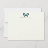 Sonoran Blue Butterfly Flat Note Card Mitteilungskarte (Vorderseite)