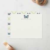 Sonoran Blue Butterfly Flat Note Card Mitteilungskarte (Vorderseite/Rückseite Beispiel)