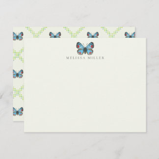 Sonoran Blue Butterfly Flat Note Card Mitteilungskarte