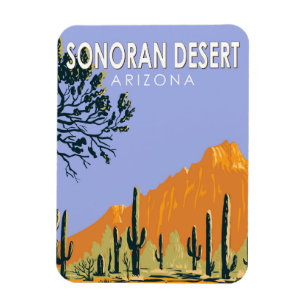 Sonoran Desert Arizona Vintage Kunst Magnet