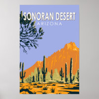 Sonoran Desert Arizona Vintage Kunst