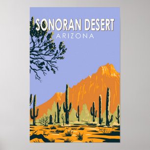 Sonoran Desert Arizona Vintage Kunst Poster