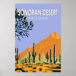 Sonoran Desert Arizona Vintage Kunst Poster