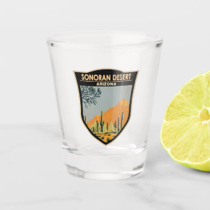 Sonoran Desert Arizona Vintage Kunst Schnapsglas