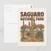 Sonoran Desert Saguaro Nationalpark Postkarte (Vorne/Hinten)