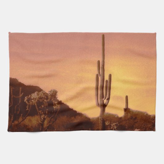 Sonoran Sonnenuntergang Geschirrtuch (Horizontal)