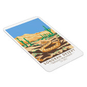 Sonoran Wüste National Monument Rattlesnake Retro Magnet (Rechte Seite)